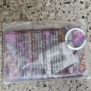 Vera Bradley Pink Multi-Pattern Phone Wallet with Keyring